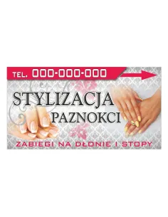 Baner reklamowy gotowe wzory banerów - Stylizacja paznokci