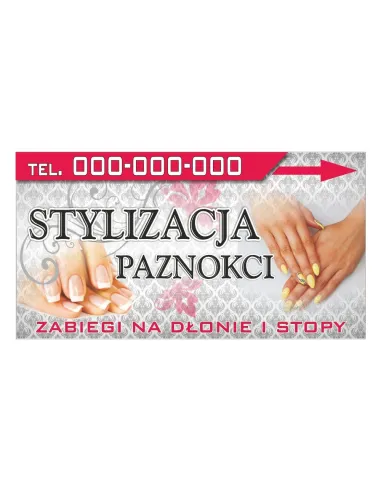 Baner reklamowy gotowe wzory banerów - Stylizacja paznokci