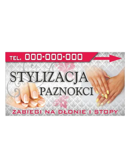 Baner reklamowy gotowe wzory banerów - Stylizacja paznokci