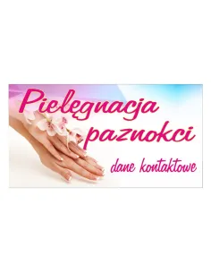 Baner reklamowy gotowe wzory banerów - Pielęgnacja paznokci