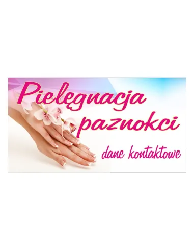 Baner reklamowy gotowe wzory banerów - Pielęgnacja paznokci