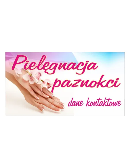 Baner reklamowy gotowe wzory banerów - Pielęgnacja paznokci