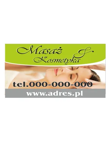 Baner reklamowy gotowe wzory banerów - Masaż kosmetyka