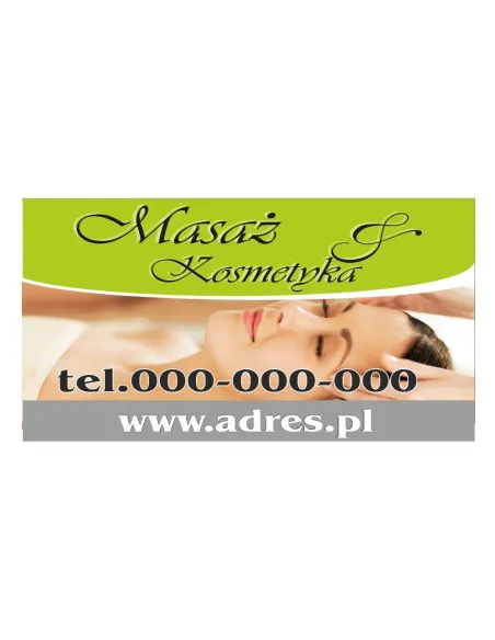 Baner reklamowy gotowe wzory banerów - Masaż kosmetyka