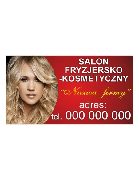 Baner reklamowy gotowe wzory banerów - Salon fryzjersko - kosmetyczny
