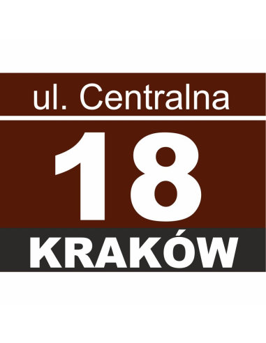 Tablica adresowa na dom z numerem 21x15 cm - 150 wzorów do wyboru