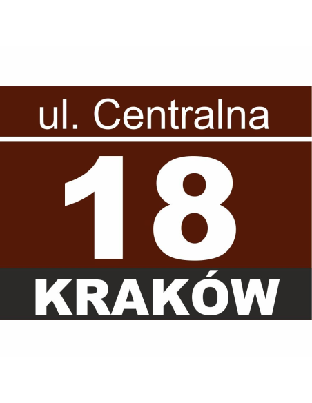 Tablica adresowa na dom z numerem 21x15 cm - 150 wzorów do wyboru