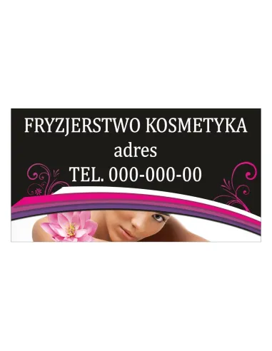 Baner reklamowy gotowe wzory banerów - Fryzjerstwo kosmetyka
