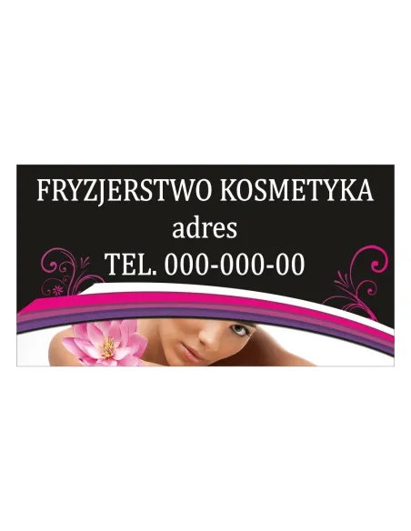 Baner reklamowy gotowe wzory banerów - Fryzjerstwo kosmetyka