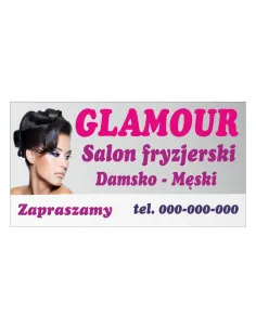 Baner reklamowy gotowe wzory banerów - Salon fryzjerski damsko - męski