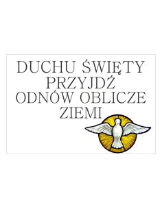 Magnesy na lodówkę -  DUCHU ŚWIETY PRZYJDŹ ODNÓW OBLICZE ZIEMI