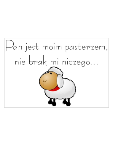 Magnesy na lodówkę - PAN JEST MOIM PASTERZEM, NIE BRAK MI NICZEGO