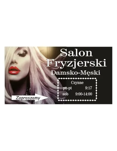 Baner reklamowy gotowe wzory banerów - Salon fryzjerski damsko - męski