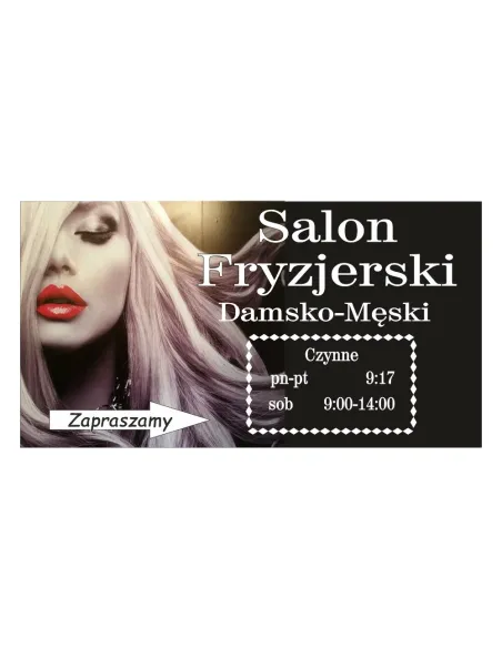 Baner reklamowy gotowe wzory banerów - Salon fryzjerski damsko - męski