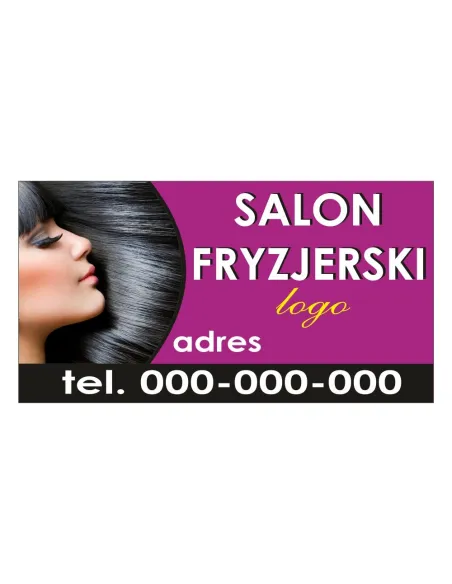 Baner reklamowy gotowe wzory banerów - Salon fryzjerski