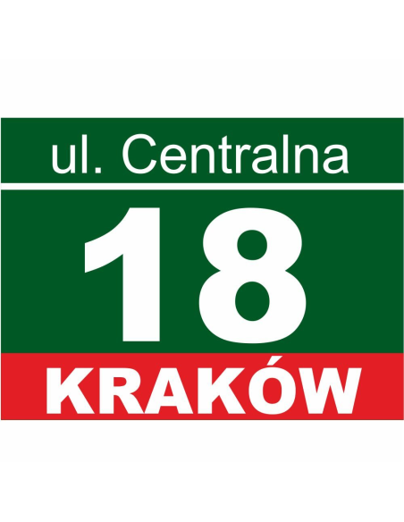 Tablica adresowa na dom z numerem 30x21 cm - 150 wzorów do wyboru