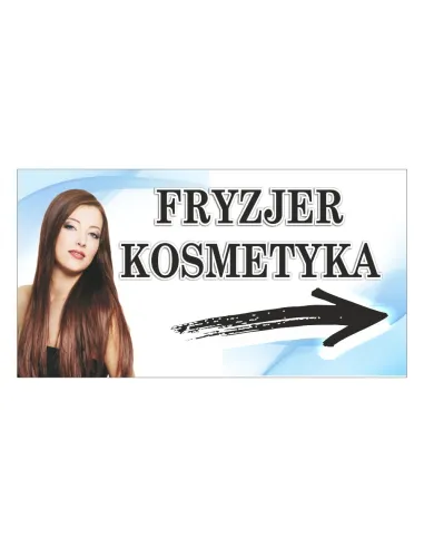 Baner reklamowy gotowe wzory banerów - Fryzjer kosmetyka