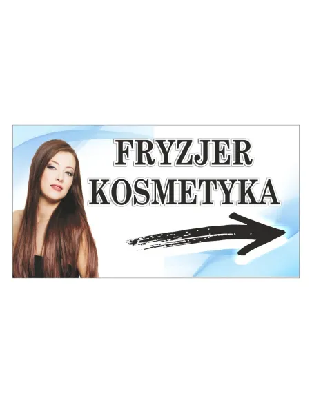 Baner reklamowy gotowe wzory banerów - Fryzjer kosmetyka