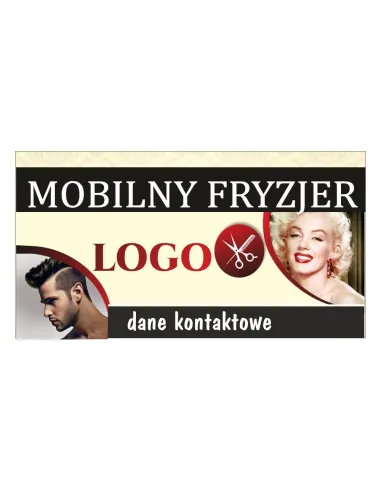 Baner reklamowy gotowe wzory banerów - Mobilny fryzjer