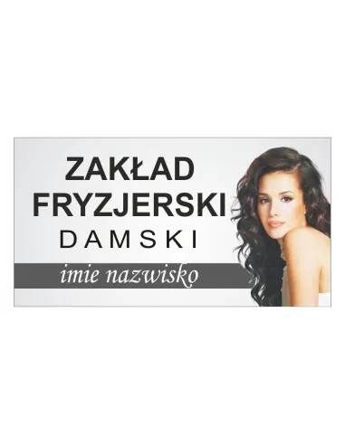 Baner reklamowy gotowe wzory banerów - Zakład fryzjerski damski