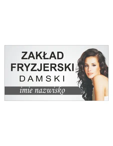 Baner reklamowy gotowe wzory banerów - Zakład fryzjerski damski