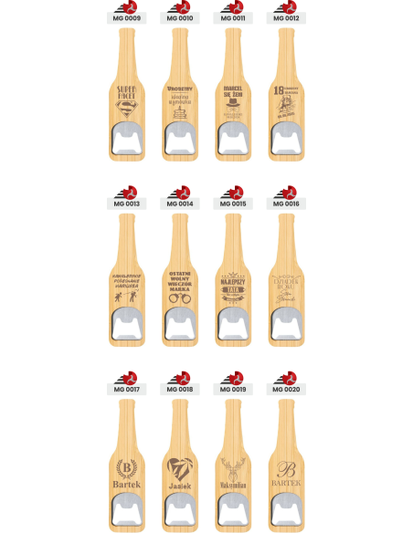 Otwieracz w kształcie butelki