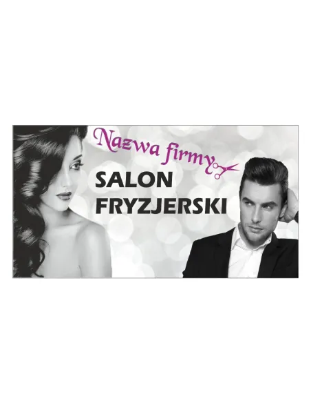 Baner reklamowy gotowe wzory banerów - Salon fryzjerski
