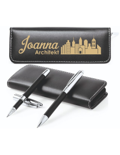 Zestaw piśmienniczy, długopis i pióro kulkowe