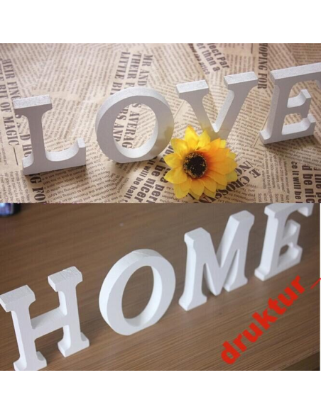 HOME LOVE napis malowany 50cm 3d stojący