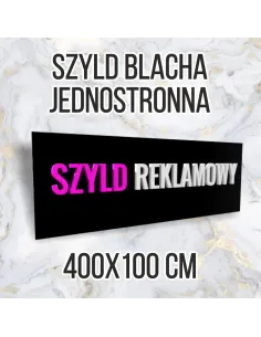 Tablica reklamowa szyld metalowy 400x100 jednostronna
