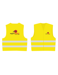 Kamizelka odblaskowa z nadrukiem przód/tył żółta 1 szt