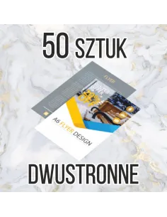 Ulotki reklamowe firmowe A6 50 sztuk + projekt