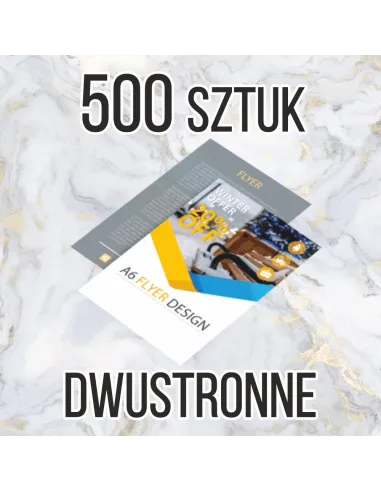 Ulotki A6 500 sztuk + projekt