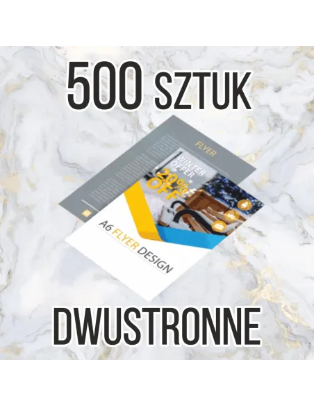 Ulotki A6 500 sztuk + projekt