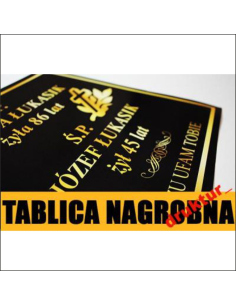 Tablica nagrobna nagrobkowa informacyjna blaszana