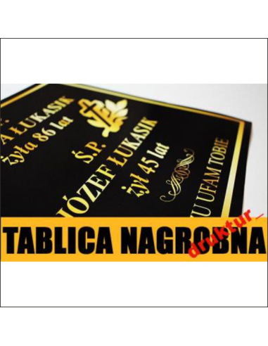 Tablica nagrobna nagrobkowa informacyjna blaszana