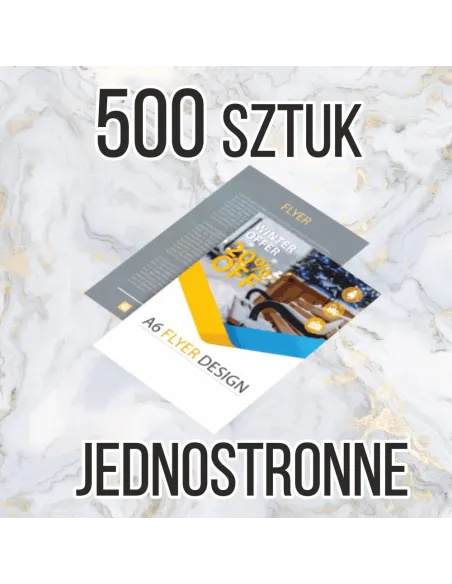 Ulotki A4 500 sztuk + projekt