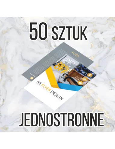 Ulotki A6 50 sztuk + projekt