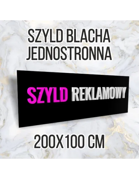 Tablica reklamowa szyld metalowy 200x100 jednostronna