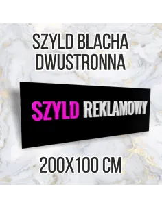 Tablica reklamowa szyld metalowy 200x100 dwustronny
