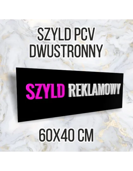 Tablica reklamowa szyld PCV 60x40 dwustronny