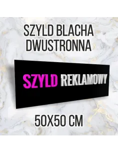 Tablica reklamowa szyld metalowy 50x50 dwustronny