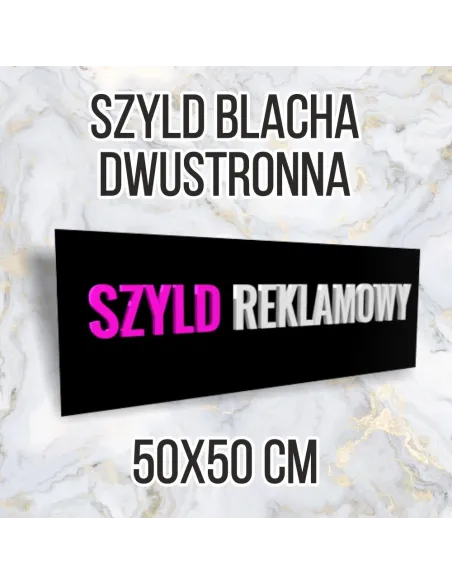 Tablica reklamowa szyld metalowy 50x50 dwustronny