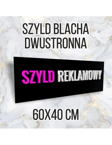 Tablica reklamowa szyld metalowy 60x40 dwustronny