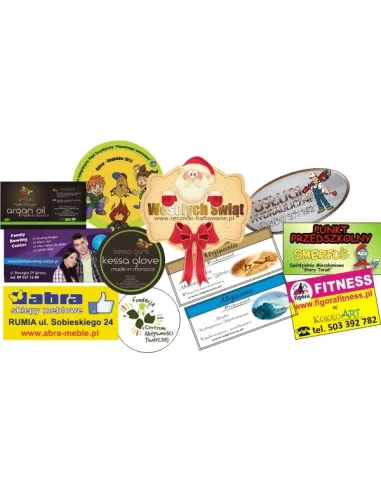 Naklejki etykiety samoprzylepne