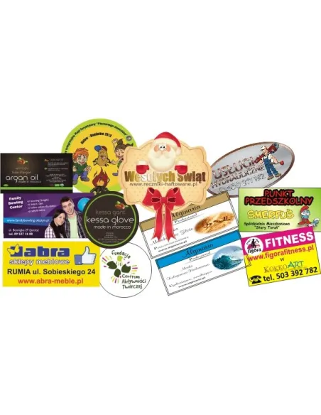 Naklejki etykiety samoprzylepne