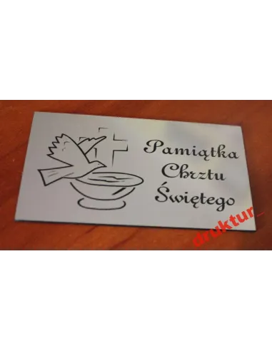Certyfikat narodzin - Tabliczka z grawerem na chrzest urodziny prezent