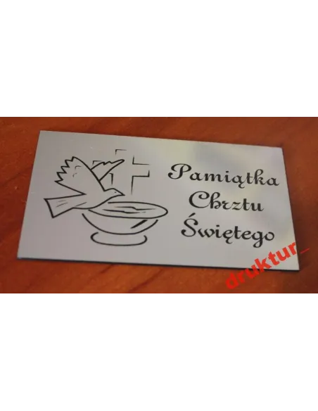 Certyfikat narodzin - Tabliczka z grawerem na chrzest urodziny prezent