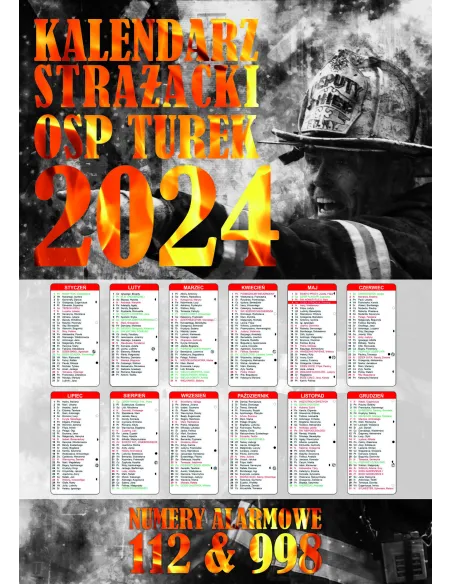 Kalendarz strażacki OSP PSP 2024 - 200 szt projekt