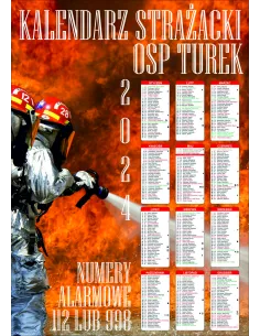 Kalendarz strażacki OSP PSP 2024 - 200 szt projekt